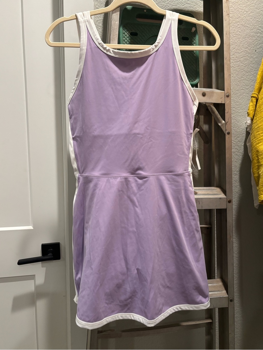 Lilac Athletic Dress with White Trim